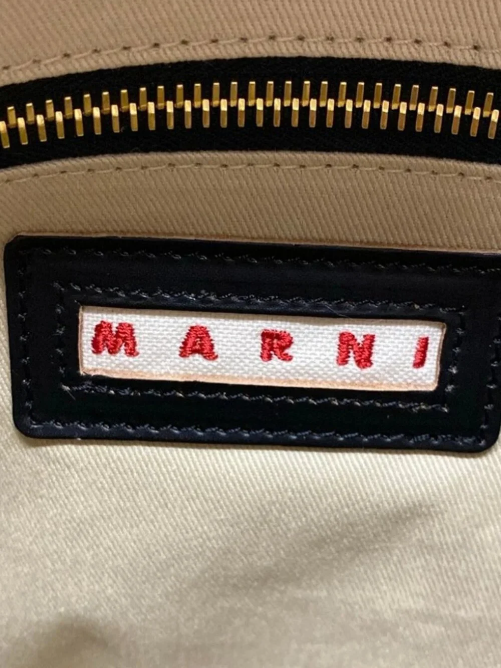 MARNI SHMP0077U6 Pink Cream Fake Fur Canvas Tote Bag